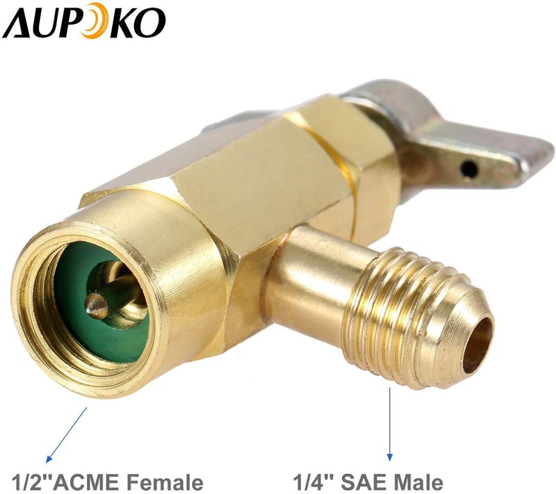 Aupoko R1234YF Quick Couplers Kit, R1234yf High Low Side Manual Quick Coupler Connector, R1234YF Can Tap with R12 R22 to R134A Adapters, and Valve Core Remover, 5PC Thimbles&Rubber Gaskets - Image 5